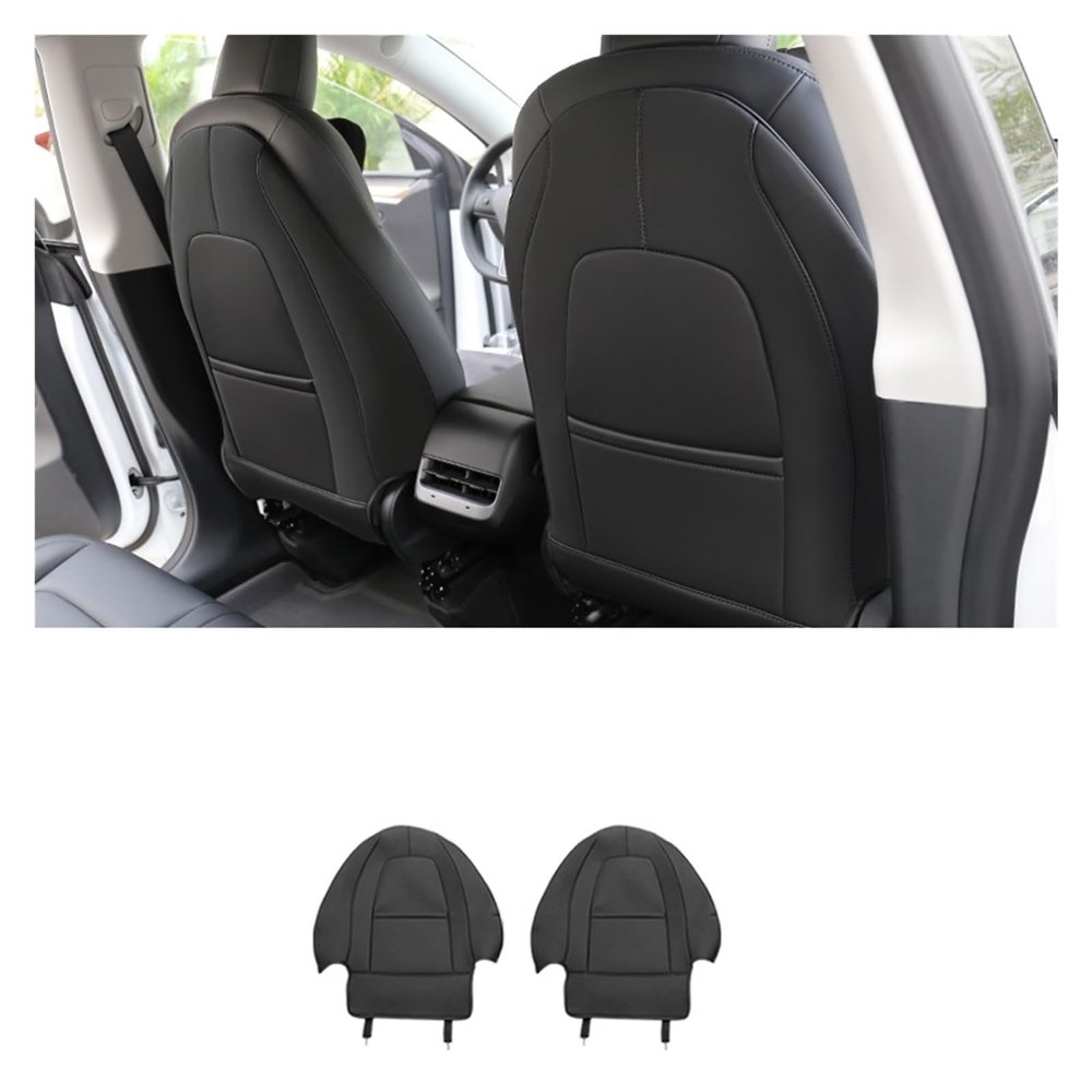 3D Car Seat Back Anti-Kick Pads, 2-Piece Set, Compatible with Tesla Model Y/3 2021–2022
