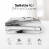 ASEELO 152 x 102 cm Black and White Marble Fleece Blanket for Sofa, Bed, Couch and Travel view 2