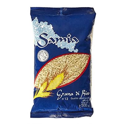 Samia Grana Di Riso Pasta No. 13, 500 g, 3-Pack