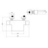 Wall-Mounted Bathtub Faucet with Thermostatic Mixer, Waterfall Spout, and Showerhead view 4