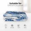 ASEELO 152 x 102 cm Blue Tropical Flower Fleece Blanket view 2