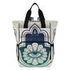 Caihoyu Girls' Diaper Bag Backpack, Multifunctional Waterproof, Hamsa Fatima, Multicolor view 1