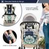 Caihoyu Girls' Diaper Bag Backpack, Multifunctional Waterproof, Hamsa Fatima, Multicolor view 2