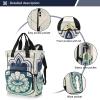 Caihoyu Girls' Diaper Bag Backpack, Multifunctional Waterproof, Hamsa Fatima, Multicolor view 3