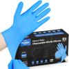 TITANflex Disposable Nitrile Gloves, Heavy-Duty, Blue, Size L, Box of 100, 6 mil, Fully Textured, Powder-Free, Latex-Free view 1