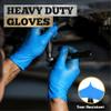 TITANflex Disposable Nitrile Gloves, Heavy-Duty, Blue, Size L, Box of 100, 6 mil, Fully Textured, Powder-Free, Latex-Free view 2