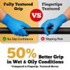 TITANflex Disposable Nitrile Gloves, Heavy-Duty, Blue, Size L, Box of 100, 6 mil, Fully Textured, Powder-Free, Latex-Free view 4