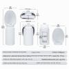 katmerio Dog Water Bottle, Portable Food-Grade Silicone Pet Water Bottle, Foldable, 550 ml, Gray view 2