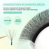 NAGARAKU 7D W Lashes, 0.07 D, 8–15 mm, Russian Premade Fans, Matte Black view 2