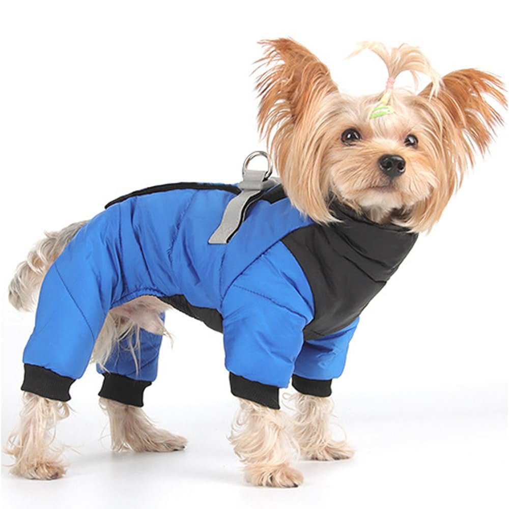 Warm Waterproof Dog Coat for Small and Medium Dogs, Four-Leg Winter Jacket