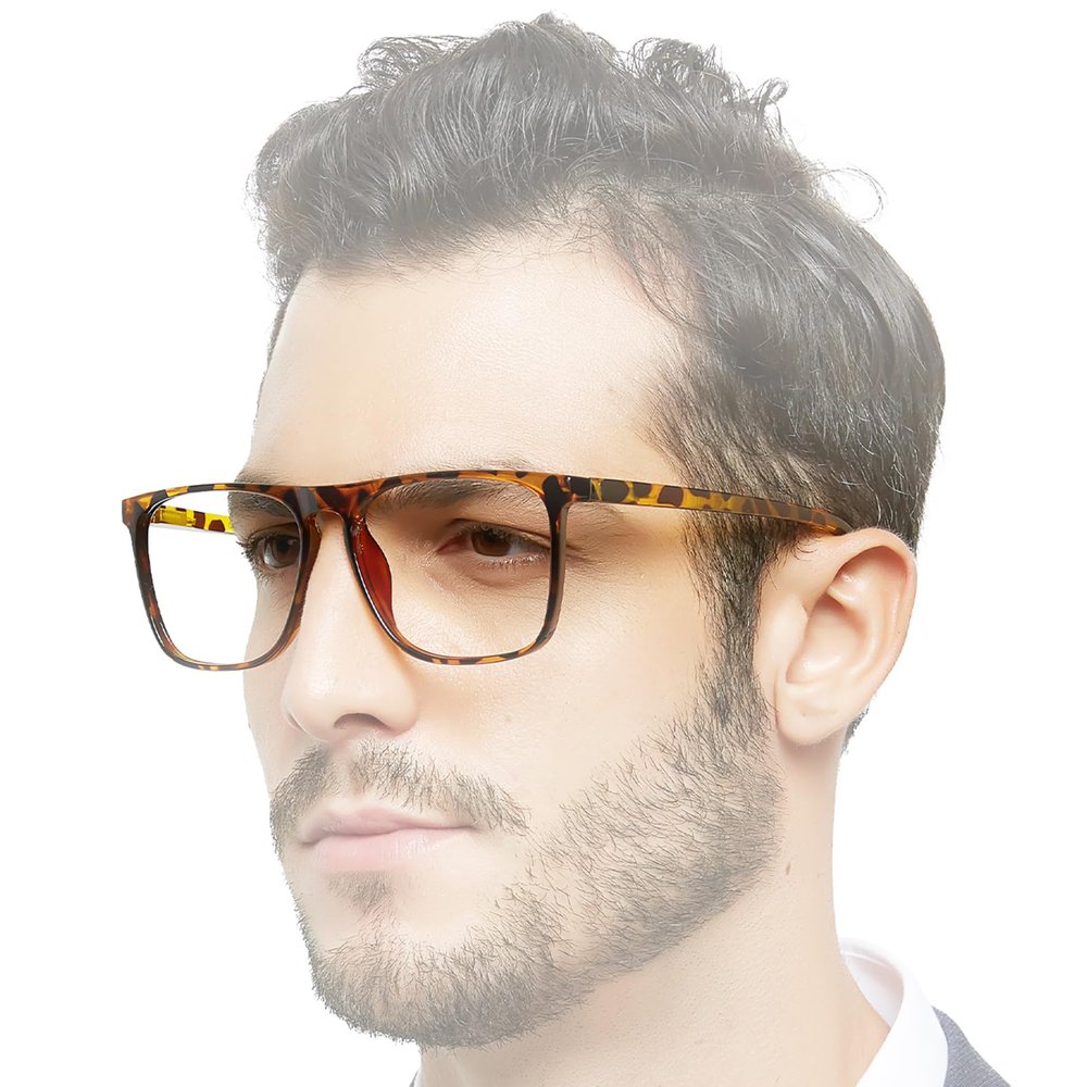 OCCI CHIARI Men's Tortoiseshell Reading Glasses with Blue-Light Lenses