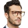 OCCI CHIARI Men's Tortoiseshell Reading Glasses with Blue-Light Lenses view 3