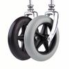 AiQima Wheelchair Replacement Front Wheels with Forks, 8 in, Black, 2-Pack view 1