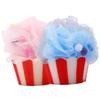 FRCOLOR 4-Piece Cartoon Ice Cream-Shaped Bath Poufs with Hanging Loops view 4