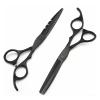 Hair-Cutting Scissors, 5.5/6-Inch Barber Scissors, Straight-Cut and Thinning Scissors, Black, Hair-Cutting Set (Color: 6-Inch Blue Set) view 3