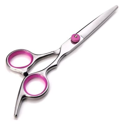 6-Inch Hair Cutting Scissors, Pink Hairdressing and Thinning Scissors Set (Thinning)