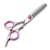 6-Inch Hair Cutting Scissors, Pink Hairdressing and Thinning Scissors Set (Thinning) view 2
