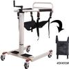 Steel Transport Wheelchair and Patient Transfer Lift with Padded Seat view 3