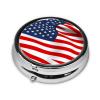 Patriotic American Flag Pill Box, Round, Portable and Compact, Ideal for Travel view 2