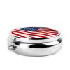 Patriotic American Flag Pill Box, Round, Portable and Compact, Ideal for Travel view 3