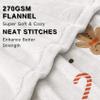 Cozy Christmas Gingerbread Man Blanket, 130 x 160 cm, Soft Flannel Fleece Throw view 4