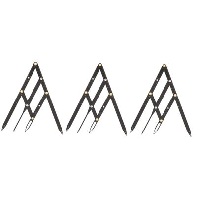 SOLUSTRE 3-Piece Durable Stainless Steel Eyebrow Ruler, Easy to Use and Carry, for Makeup Artists