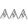 SOLUSTRE 3-Piece Durable Stainless Steel Eyebrow Ruler, Easy to Use and Carry, for Makeup Artists view 1