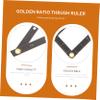 SOLUSTRE 3-Piece Durable Stainless Steel Eyebrow Ruler, Easy to Use and Carry, for Makeup Artists view 2