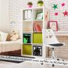 SILUK Kids' Storage Box, Toy Box for Children's Room, 13 x 13 x 13 in, for KALLAX Shelving (Gray, Hippopotamus) view 3