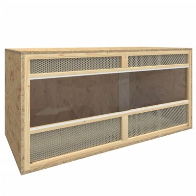 PRISSENT Wooden Terrarium with Glass, 100 x 47 x 47 cm