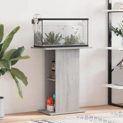 INLIFE Aquarium Stand, Gray Sonoma, 60.5 x 36 x 72.5 cm