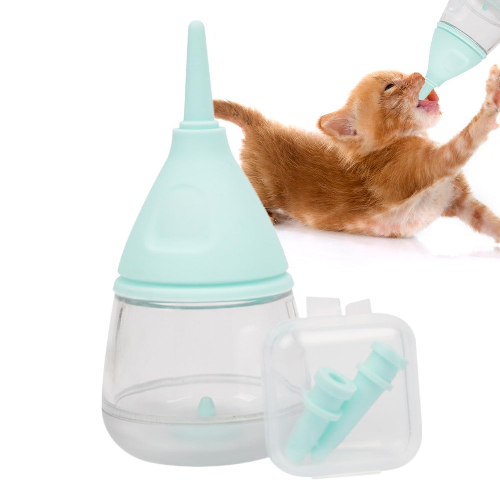 Goowafur Kitten Feeding Bottle | 35 ml Cartoon Water Drop Design