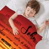 UOOYAA Personalized Fleece Blanket for Son from Mom and Dad view 2
