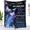 UOOYAA Super-Soft Personalized Flannel Blanket for Daughter from Mom view 1