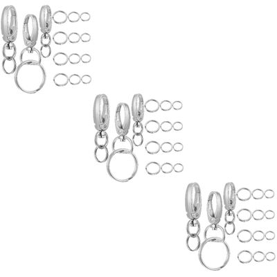 FRCOLOR 3-Piece Dog Tag Clips with Matching Rings