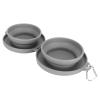 Glomora Collapsible Dog Bowl, Foldable Silicone Bowl with Carabiner, BPA-Free and Easy to Clean, Perfect for On the Go view 4