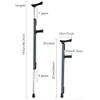 SilteD Height-Adjustable Forearm Crutches, Pair, Ergonomic Extendable Aluminum Crutches with Padded Grips, Supports up to 550 lb (Blue) view 2