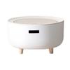 Skanka Portable Mini Trash Can with Swing-Top Lid, Gray view 1