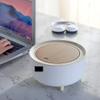 Skanka Portable Mini Trash Can with Swing-Top Lid, Gray view 2
