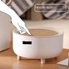 Skanka Portable Mini Trash Can with Swing-Top Lid, Gray view 3