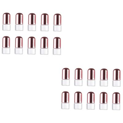 FRCOLOR 20-Piece Glass Roller Bottles with Rose Gold Caps