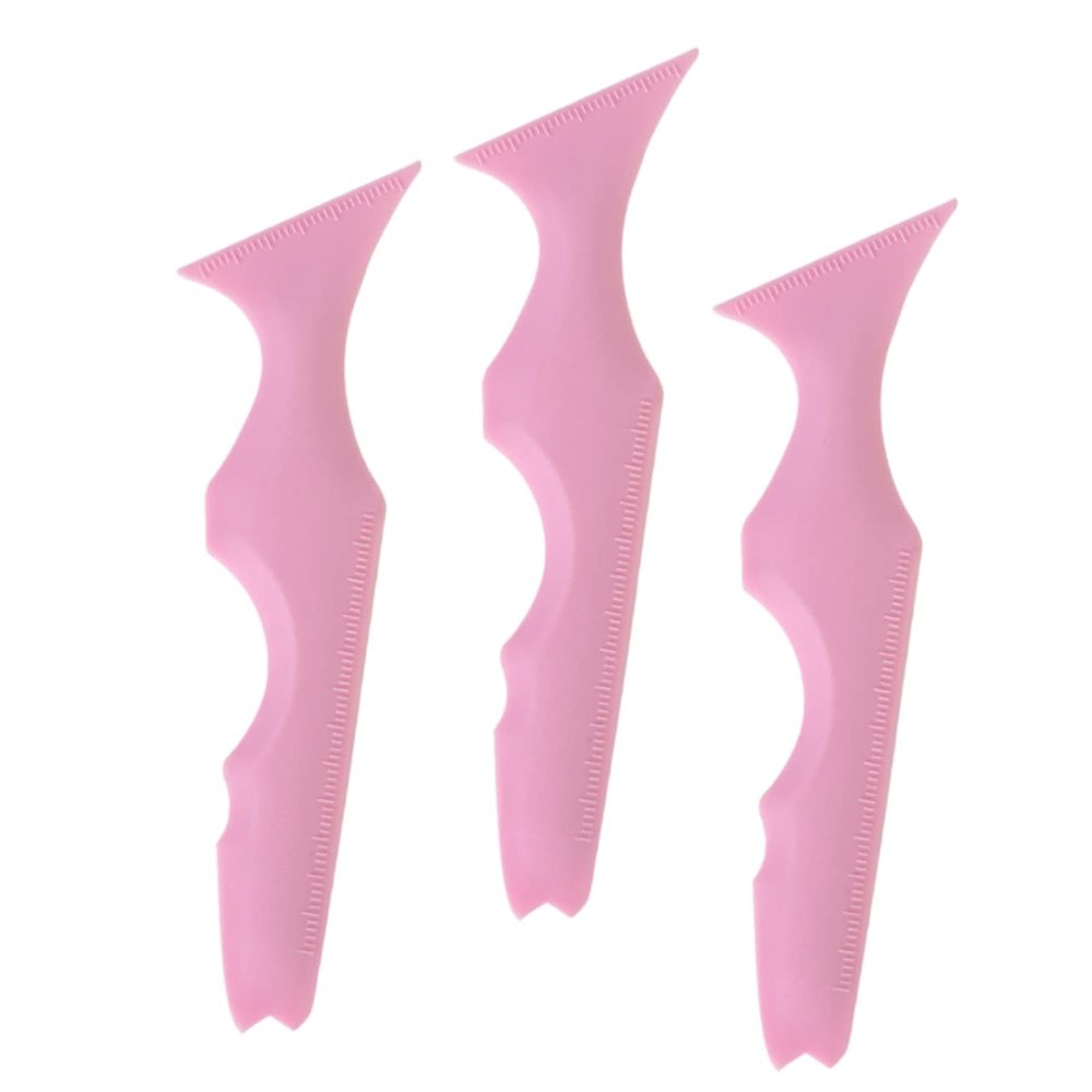 FRCOLOR 3-Piece Reusable Silicone Eyeliner Stencil Set