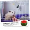 FRCOLOR Ceramic Food Bowl for Hamsters, Refillable and Easy to Clean view 2