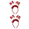 ABOOFAN 2-Piece Sequin Heart Headbands view 1