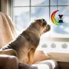 BSEID Stained Glass Dog Angel - Pet Memorial Gifts for Dogs view 2