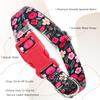 Dog Collar for Small Dogs, Plastic Quick-Release Buckle, Floral Pattern, XS–XL, Ostrich, XL view 4