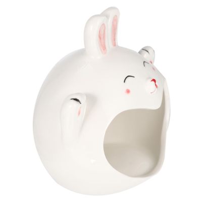OKUMEYR White Ceramic Hamster House Hideout with Cooling Function