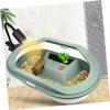 minkissy Reptile Turtle Aquarium with Platform Terrarium, Easy Water Changes, Escape-Resistant, with Basking and Feeding Areas view 2