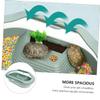 minkissy Reptile Turtle Aquarium with Platform Terrarium, Easy Water Changes, Escape-Resistant, with Basking and Feeding Areas view 4