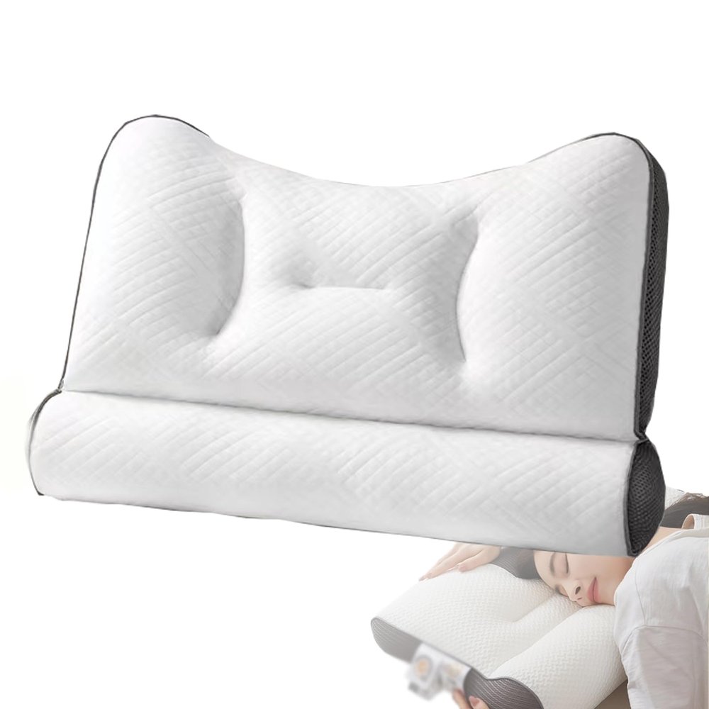 IbdrY Cervical Neck Pillow with Counter-Traction Support for Side and Back Sleepers